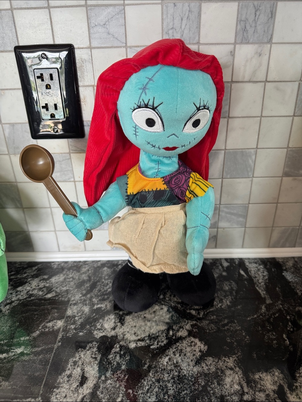 Blue Plush Sally-Inspired Home Accent Doll with Red Hair